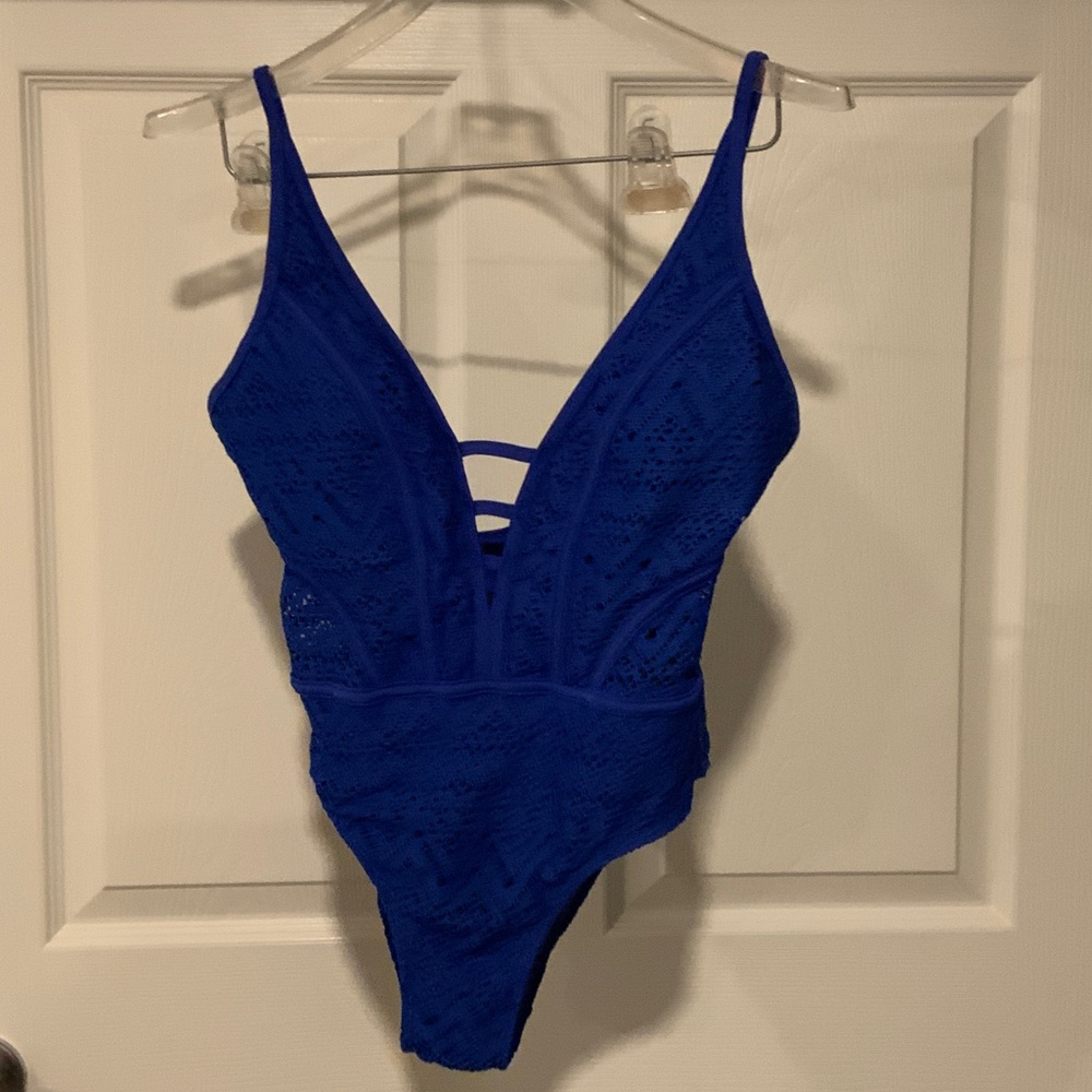 TiniBikini Royal Blue Lace One Piece Swimsuit